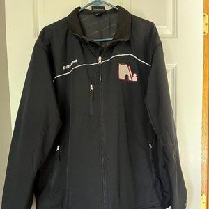 Bauer Team Jacket Adult Large Black Full Zip Hockey Warm Up Coaches Mens